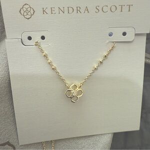 Kendra Scott Gold Floral Pendant Necklace